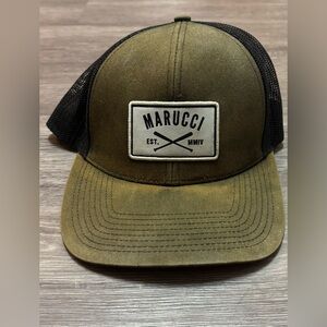 Marucci Pro Series Trucker Hat Olive Green Black Mesh Snapback Est. MMIV